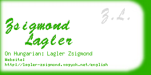 zsigmond lagler business card